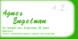 agnes engelman business card